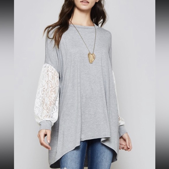 Beeson River Tops - Long sleeves lace detail tunic